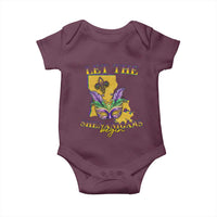 Funny Mardi Gras Let The Shenanigans Begin Baby Onesie Louisiana Map