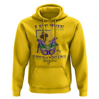 Funny Mardi Gras Let The Shenanigans Begin Hoodie Louisiana Map