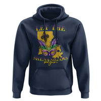 Funny Mardi Gras Let The Shenanigans Begin Hoodie Louisiana Map