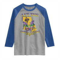 Funny Mardi Gras Let The Shenanigans Begin Raglan Shirt Louisiana Map