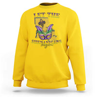 Funny Mardi Gras Let The Shenanigans Begin Sweatshirt Louisiana Map
