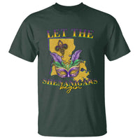 Funny Mardi Gras Let The Shenanigans Begin T Shirt Louisiana Map