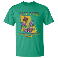 Funny Mardi Gras Let The Shenanigans Begin T Shirt Louisiana Map