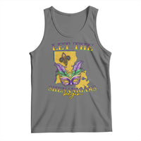 Funny Mardi Gras Let The Shenanigans Begin Tank Top Louisiana Map