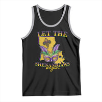 Funny Mardi Gras Let The Shenanigans Begin Tank Top Louisiana Map