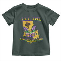 Funny Mardi Gras Let The Shenanigans Begin Toddler T Shirt Louisiana Map