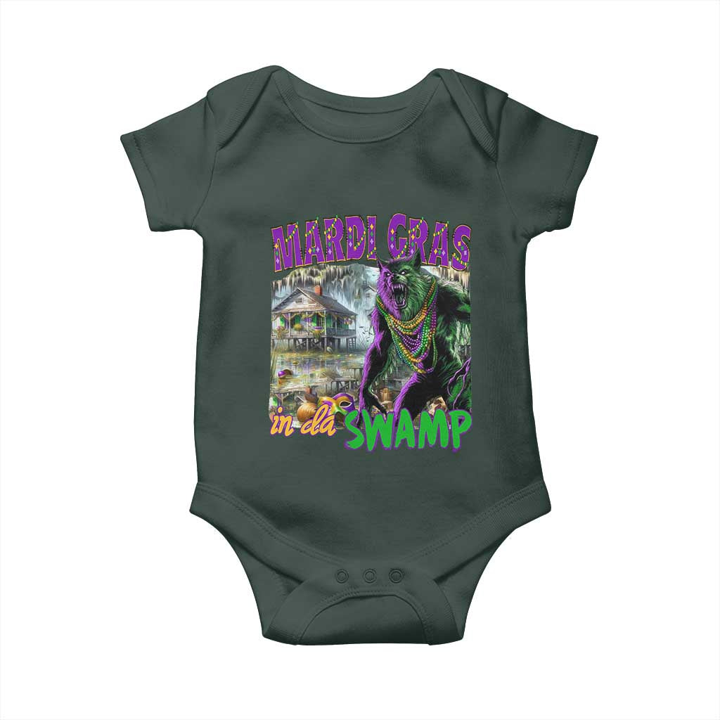 Funny Mardi Gras Rougarou Baby Onesie Mardi Gras In Da Swamp Cryptids Of Louisiana