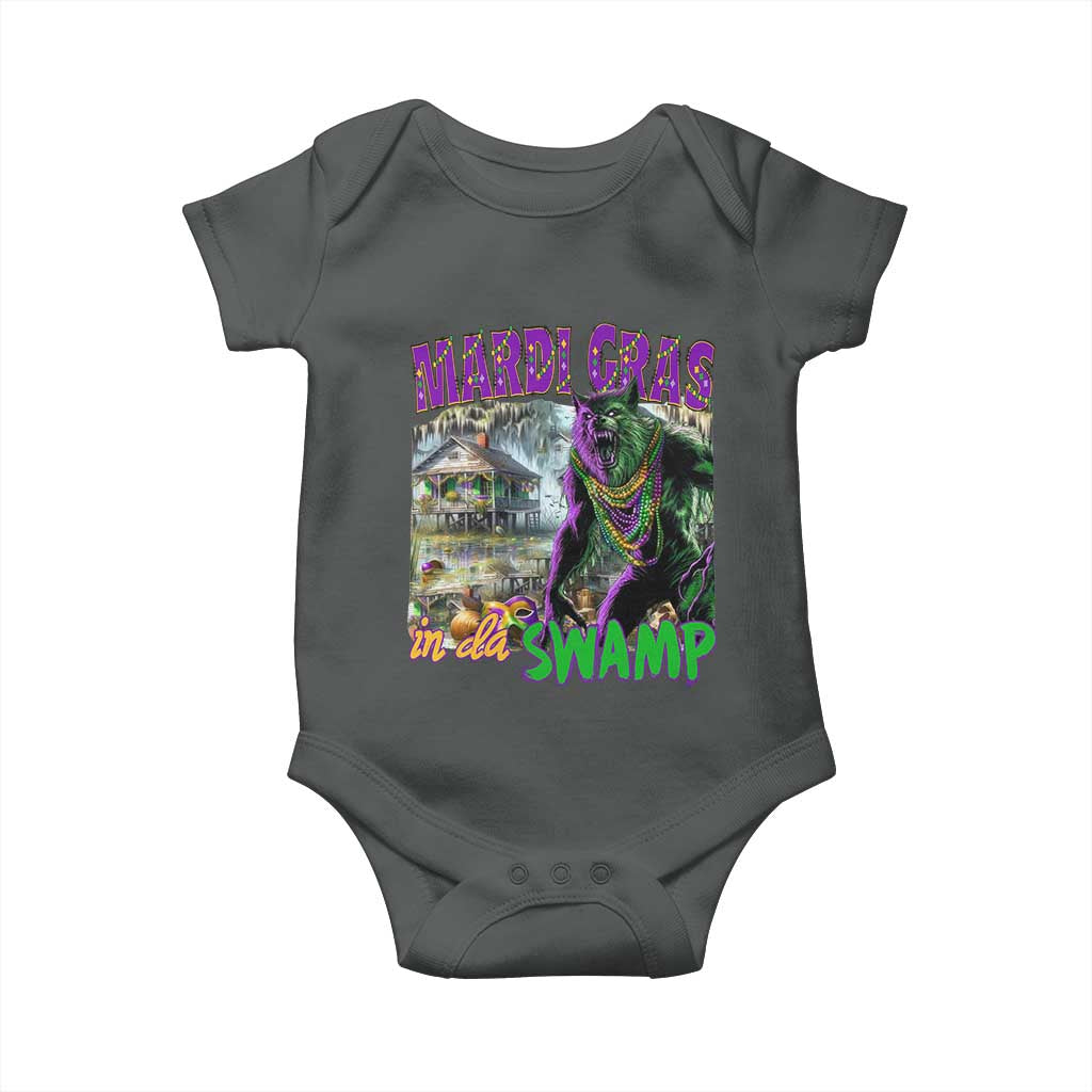 Funny Mardi Gras Rougarou Baby Onesie Mardi Gras In Da Swamp Cryptids Of Louisiana