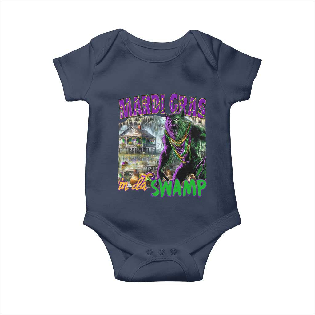 Funny Mardi Gras Rougarou Baby Onesie Mardi Gras In Da Swamp Cryptids Of Louisiana
