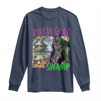 Funny Mardi Gras Rougarou Long Sleeve Shirt Mardi Gras In Da Swamp Cryptids Of Louisiana