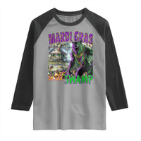 Funny Mardi Gras Rougarou Raglan Shirt Mardi Gras In Da Swamp Cryptids Of Louisiana