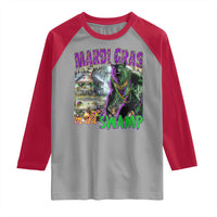 Funny Mardi Gras Rougarou Raglan Shirt Mardi Gras In Da Swamp Cryptids Of Louisiana