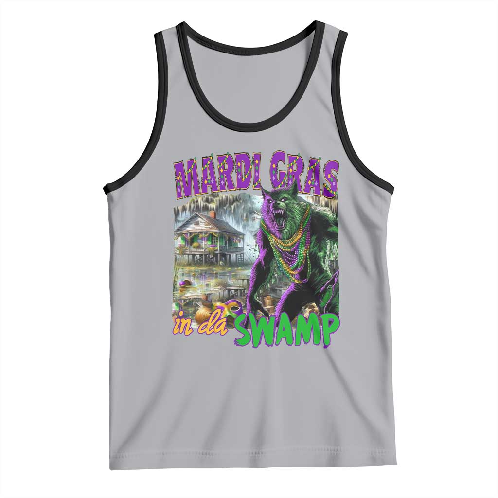Funny Mardi Gras Rougarou Tank Top Mardi Gras In Da Swamp Cryptids Of Louisiana