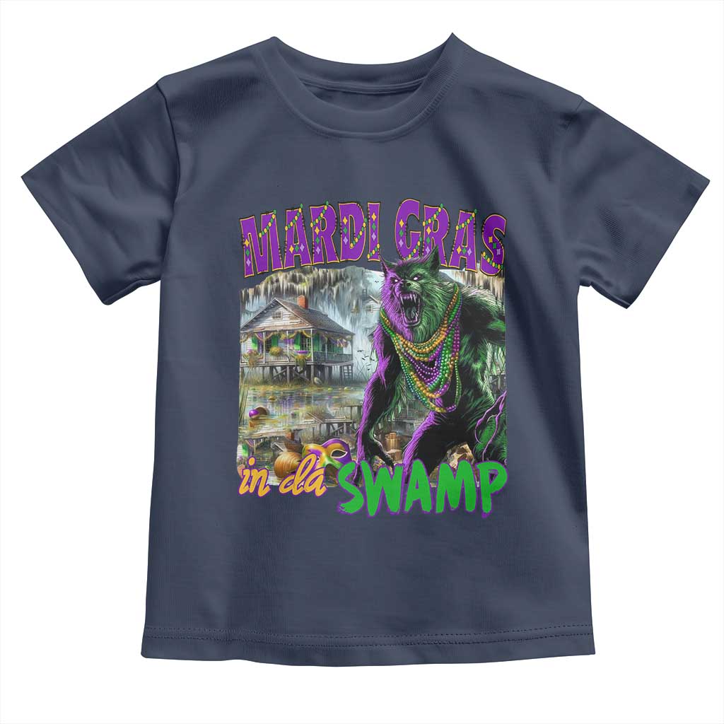 Funny Mardi Gras Rougarou Toddler T Shirt Mardi Gras In Da Swamp Cryptids Of Louisiana