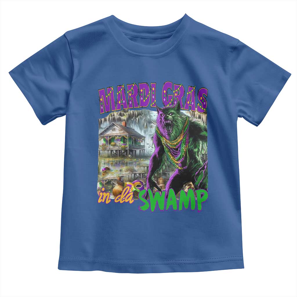 Funny Mardi Gras Rougarou Toddler T Shirt Mardi Gras In Da Swamp Cryptids Of Louisiana