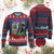 Funny Mardi Gras Rougarou Knitted Sweatshirt Mardi Gras In Da Swamp Cryptids Of Louisiana - Wonder Print Shop