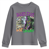 Funny Mardi Gras Rougarou Youth Sweatshirt Mardi Gras In Da Swamp Cryptids Of Louisiana