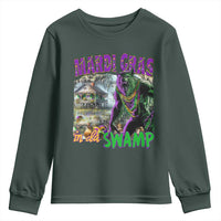 Funny Mardi Gras Rougarou Youth Sweatshirt Mardi Gras In Da Swamp Cryptids Of Louisiana