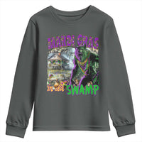 Funny Mardi Gras Rougarou Youth Sweatshirt Mardi Gras In Da Swamp Cryptids Of Louisiana