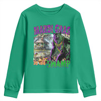 Funny Mardi Gras Rougarou Youth Sweatshirt Mardi Gras In Da Swamp Cryptids Of Louisiana