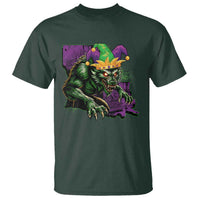 Funny Mardi Gras Rougarou T Shirt Cryptids Of Louisiana Jester Hat