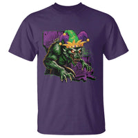 Funny Mardi Gras Rougarou T Shirt Cryptids Of Louisiana Jester Hat
