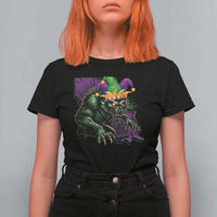 Funny Mardi Gras Rougarou T Shirt For Women Cryptids Of Louisiana Jester Hat