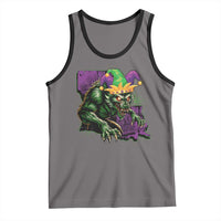 Funny Mardi Gras Rougarou Tank Top Cryptids Of Louisiana Jester Hat