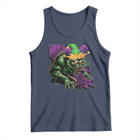 Funny Mardi Gras Rougarou Tank Top Cryptids Of Louisiana Jester Hat