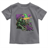 Funny Mardi Gras Rougarou Toddler T Shirt Cryptids Of Louisiana Jester Hat