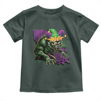 Funny Mardi Gras Rougarou Toddler T Shirt Cryptids Of Louisiana Jester Hat