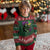 Funny Mardi Gras Rougarou Knitted Sweatshirt Cryptids Of Louisiana Jester Hat - Wonder Print Shop