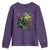 Funny Mardi Gras Rougarou Youth Sweatshirt Cryptids Of Louisiana Jester Hat