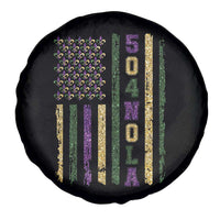 Funny Mardi Gras New Orleans Louisiana Spare Tire Cover 504 Nola Area Code Glitter Print American Flag