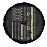 Funny Mardi Gras New Orleans Louisiana Spare Tire Cover 504 Nola Area Code Glitter Print American Flag