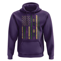 Funny Mardi Gras New Orleans Louisiana Hoodie 504 Nola Area Code Glitter Print American Flag