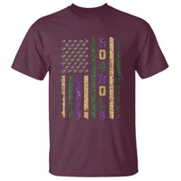 Funny Mardi Gras New Orleans Louisiana T Shirt 504 Nola Area Code Glitter Print American Flag