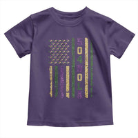 Funny Mardi Gras New Orleans Louisiana Toddler T Shirt 504 Nola Area Code Glitter Print American Flag