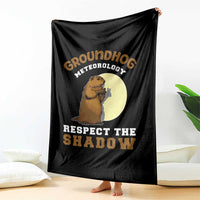 Funny Groundhog Day Throw Blanket Groundhog Meteorology Respect The Shadow - Wonder Print Shop