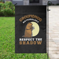 Funny Groundhog Day Garden Flag Groundhog Meteorology Respect The Shadow - Wonder Print Shop