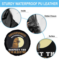 Funny Groundhog Day Spare Tire Cover Groundhog Meteorology Respect The Shadow - Wonder Print Shop