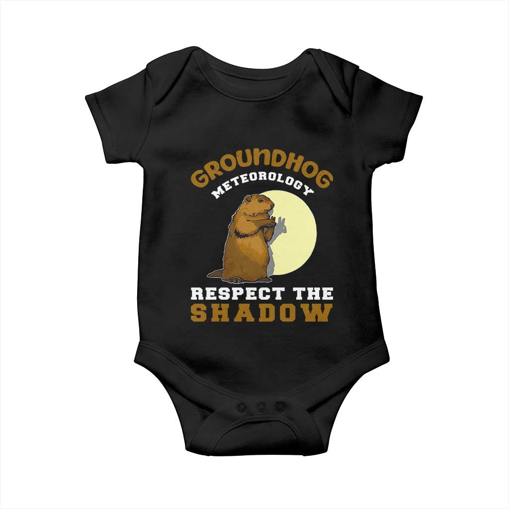 Funny Groundhog Day Baby Onesie Groundhog Meteorology Respect The Shadow - Wonder Print Shop