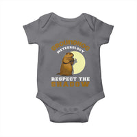 Funny Groundhog Day Baby Onesie Groundhog Meteorology Respect The Shadow - Wonder Print Shop