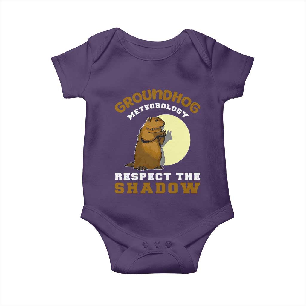 Funny Groundhog Day Baby Onesie Groundhog Meteorology Respect The Shadow - Wonder Print Shop
