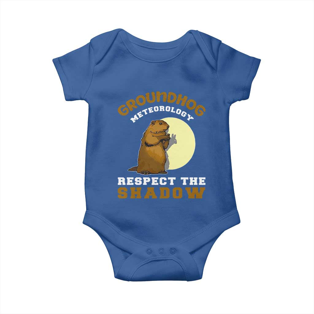 Funny Groundhog Day Baby Onesie Groundhog Meteorology Respect The Shadow - Wonder Print Shop