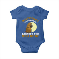 Funny Groundhog Day Baby Onesie Groundhog Meteorology Respect The Shadow - Wonder Print Shop