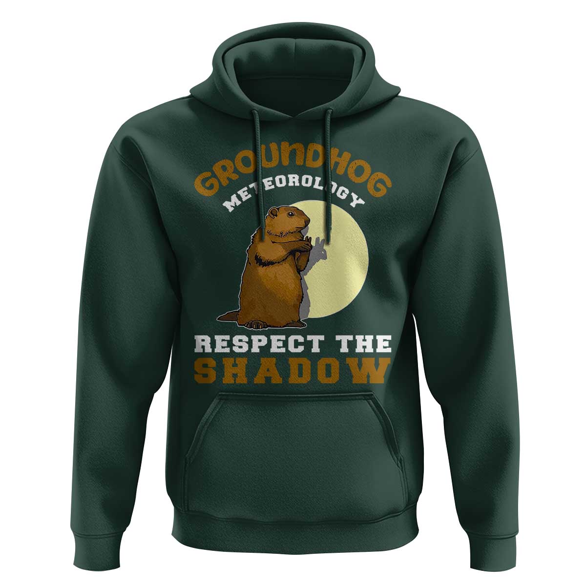 Funny Groundhog Day Hoodie Groundhog Meteorology Respect The Shadow - Wonder Print Shop