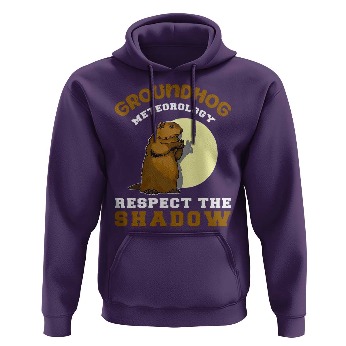 Funny Groundhog Day Hoodie Groundhog Meteorology Respect The Shadow - Wonder Print Shop