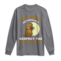 Funny Groundhog Day Long Sleeve Shirt Groundhog Meteorology Respect The Shadow - Wonder Print Shop