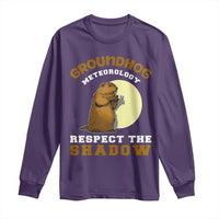 Funny Groundhog Day Long Sleeve Shirt Groundhog Meteorology Respect The Shadow - Wonder Print Shop